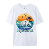 Papasaurus Dad Daddy Papa TShirts Vintage Beach Sunset Cartoon Printed T Shirts Street T Shirts 2024 New