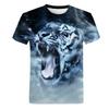Summer Colorful Tiger 3D Digital Printed Animal T-shirt Men's Women's Short Sleeves Shirt