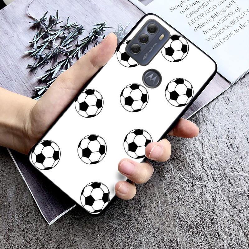 Fußball-Sport-Telefonhülle für Motorola Moto E7 Plus E32 E20 E40 Edge 20 Lite G22 G52 G20 G30 G100 G60 G50 G10 G Pure G Stylus
