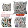 2D Floral Embroidered Pattern Pillowcases For Home Pattern Cushion Cover Suitable For Sofa Bedroom Car Pillow Cover