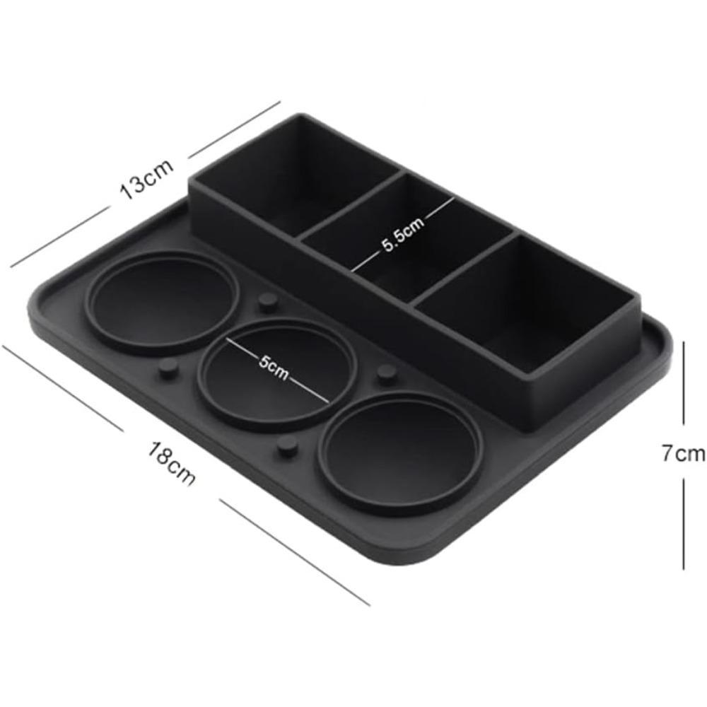 1pc Ice Cube Mold Tray Large Silicone Whisky Ice Mold Round Ice Ball Maker and Square Ice Tray Suitable for Cocktails Set