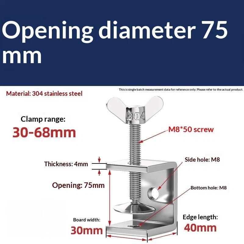 Galvanized Carbon Steel Tiger Clamp Multiple Shapes Open Height 20-130Mm Thickened Material Fixed Fixture Clamping Device