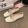 Soft-soled One-pedal Mary Jane Shoes 2025 Summer New Shallow-mouth Flat-soled French Single Shoes, Pregnant Women's Evening Breeze with Skirts