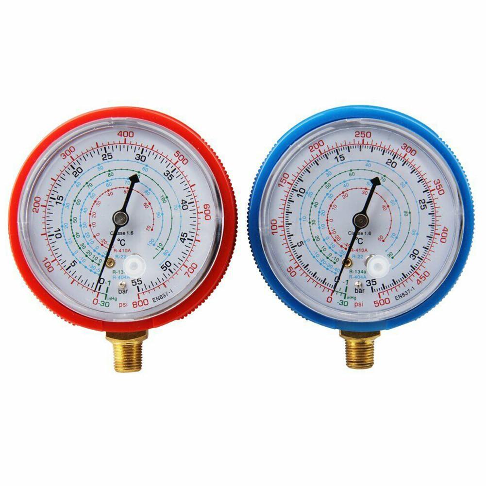 R22 R404A R134A R410A Air Conditioner Pressure Gauge Set, 2PCS Low High Pressure Meters, Reliable and Long Lasting