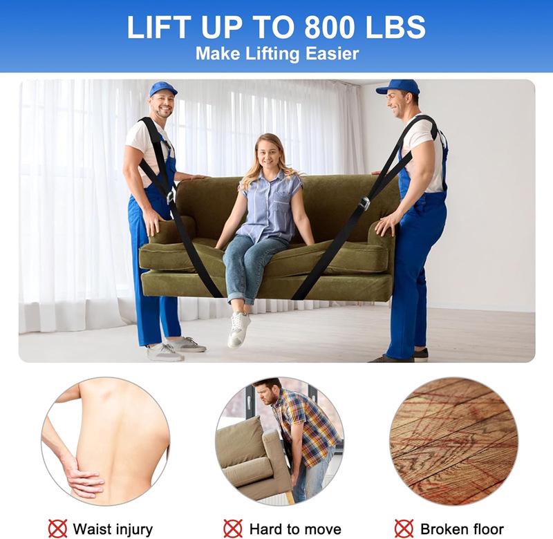 Portable Dual-Person Moving Strap for Furniture and Appliances