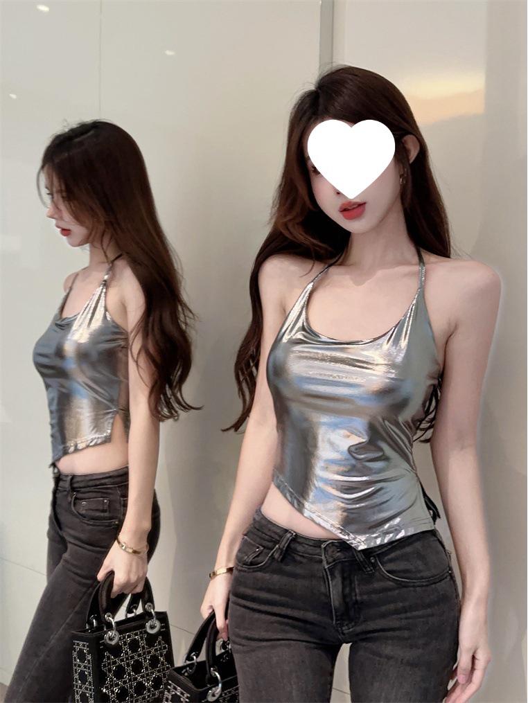 Trendy Backless Halter Camisole: Women's Summer Slim Fit Irregular Top