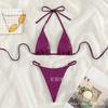 Exclusive For The New Thong Gem Triangle Swimsuit, Sexy Split Bikini Bikini Beach