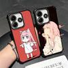 Zero Two 02 Kawaii Cute Plating Phone Case For Xiaomi Redmi Note 14 15 Pro Plus 13 12 11 11S 11T 10 9S 9 5G Anti-Fall Airabag Co