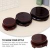 Sturdy Round Wood Display Riser Stand for Mini Potted Plants Bonsai Fish Tanks Sculptures Crafts Home Decor Wooden Pedestal Desk