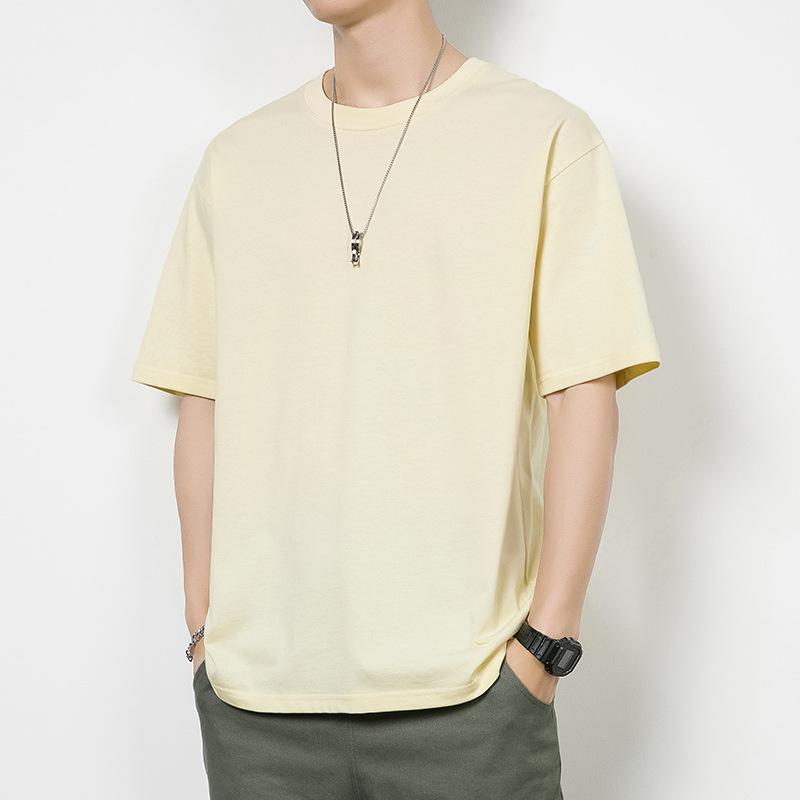 Pure Cotton Short Sleeved Cotton Short Sleeved Couple Big Shoulder T-shirt