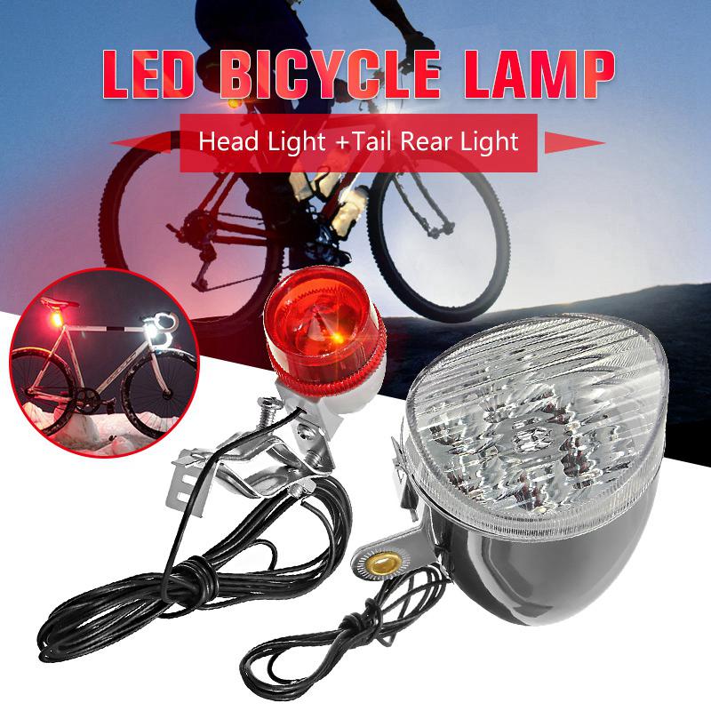 User 1 Set 6 V 3 W Fahrrad Reibungsgenerator Scheinwerfer R/ücklicht Retro Vintage Frontlampe
