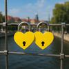 2pcs 2 Sets Heart Shaped Padlock 30x39mm Size Love Lock Padlock  For Romantic Occasions