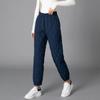 High-Waist Wide-Leg Cotton Trousers for Women - Thick, Warm, Large Size, Casual Straight Fit for Middle-Aged and Seniors.