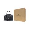 New COACH Sierra Leather Dome Bag, Handbag, Shoulder Bag, Crossbody Bag Medium Size Women's Black 27591-IMBLK