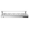 Commercial Food Warmer, 1500W Electric Stainless Steel Steam Food Warmer with Glass Cover, Countertop Buffet Bain Marie with Five 1/2 Size Food Pans,