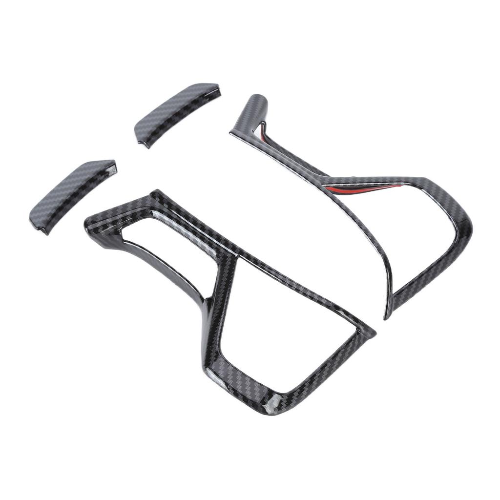 4 pezzi Telaio Volante Auto Stile Fibra di Carbonio Sostituzione per Mitsubishi Pajero Sport 2019-2020