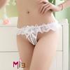Sexy Women Crotchless Lace Thong G-Strings Pearl Panties Lace Briefs Underwear