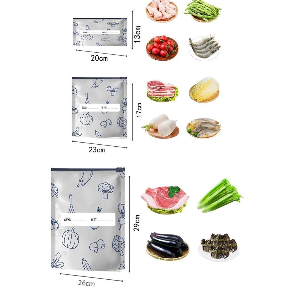 10Pcs/Bag Leakproof Food Bag Aluminum Foil Kitchen Fresh Bag New Freezer Stand Up Bag