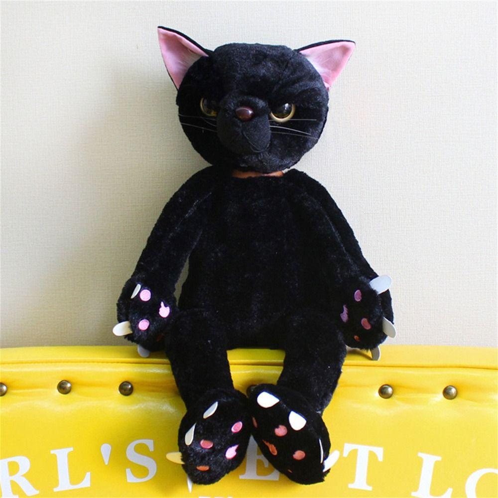 

Scratch Kitten Cats Plush Toys Sharp Paw Neko Stuffed Cats Doll Japan Birthday Gifts Black-40CM