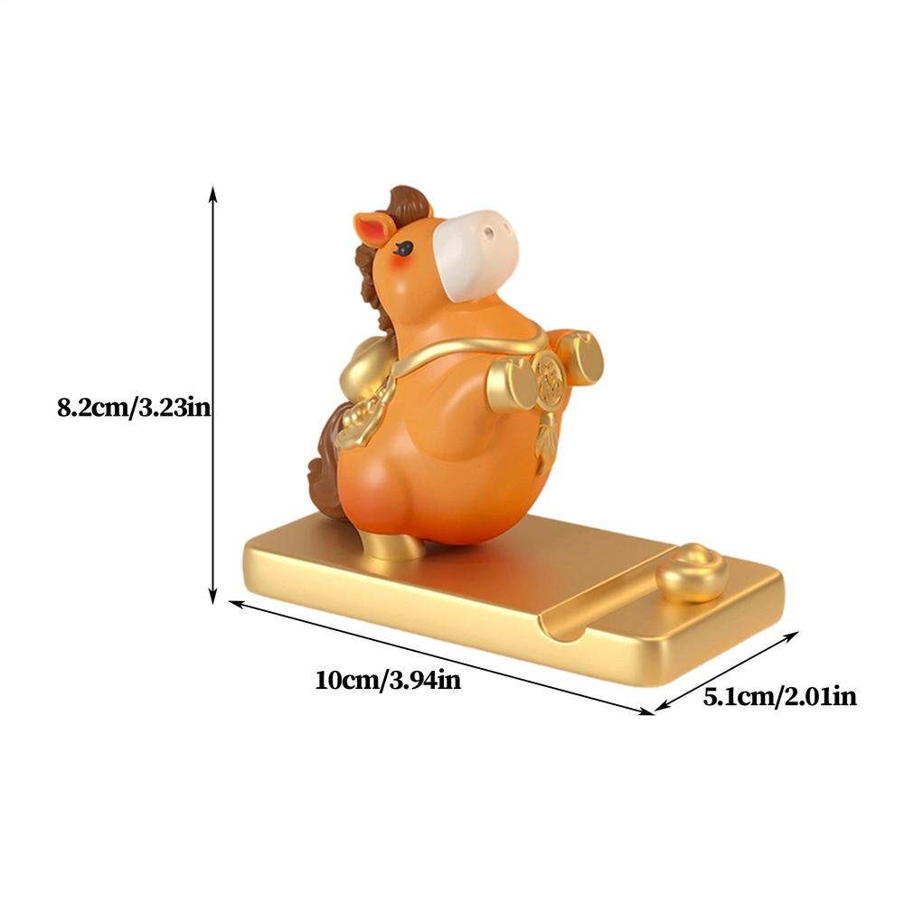Cute Phone Stand Horse Design Cellphone Cradle Wealth Blessing Desk Phone Holder for Girls Teens Kids Women Home Vanity Office