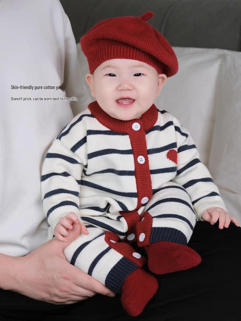 2025 Autumn Family Sweater Set: Versatile Mother-Son/Daughter & Baby Romper