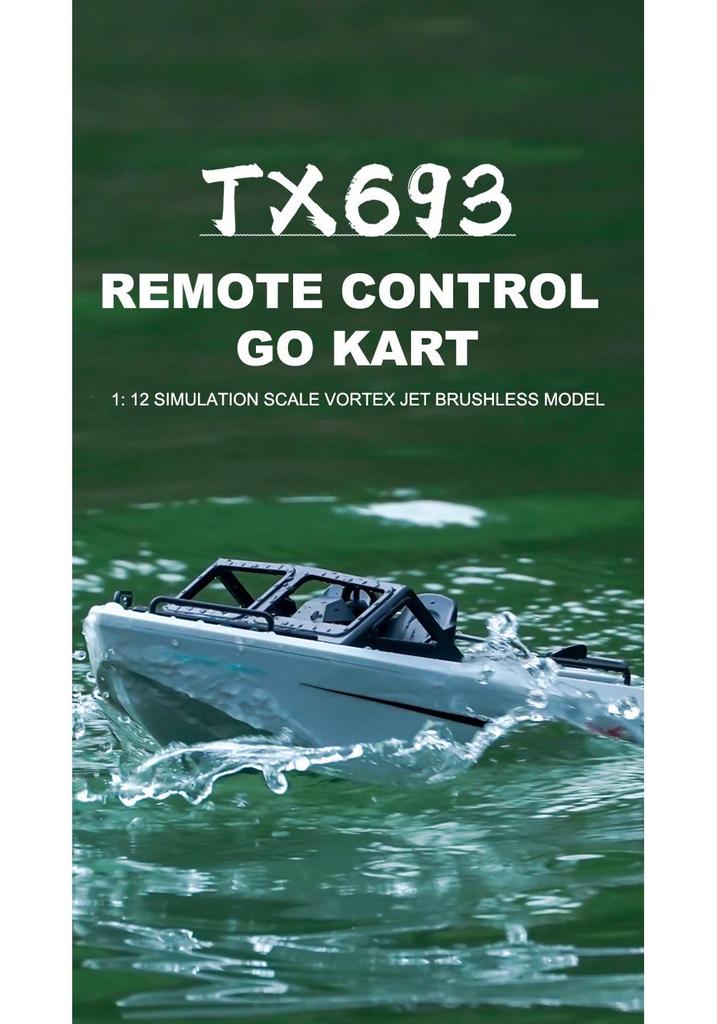 Full-Scale Brushless Motor RC Boat with Water Jet Drive