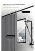 Magnetic No-Drill Waterproof Folding Shower Curtain Set for Bathroom Wet/Dry Separation