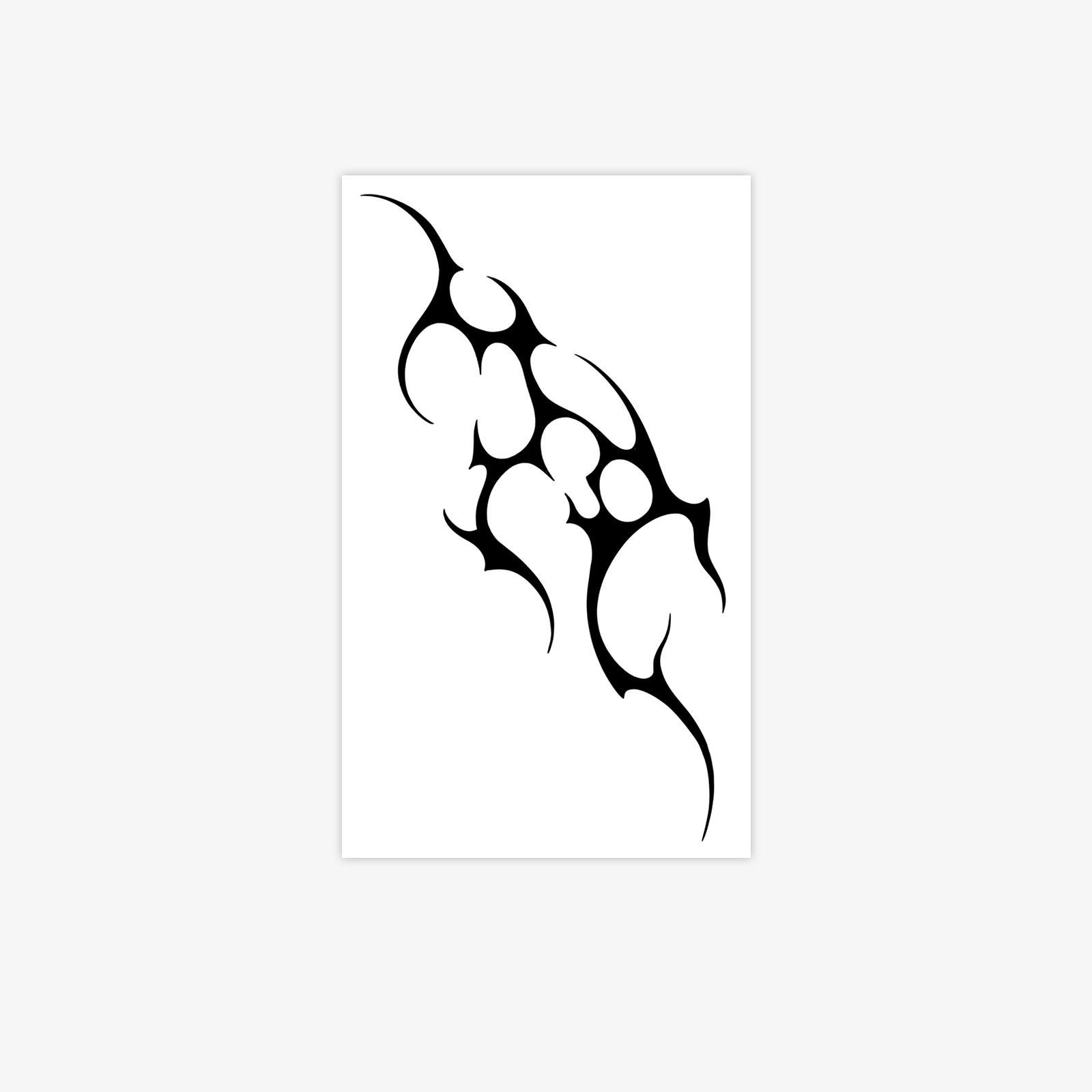 

Gothic Tribal Line Tattoo Sticker, Waterproof And Long-Lasting, Unisex, High-End Back Sticker 9*15