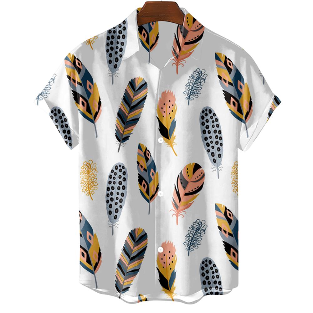 Mode Original Herrenhemd Hawaii Lässig Herren Slim Fit Kurzarm Oberteile Übergröße Einfach Federdruck Camisa MasculinaA