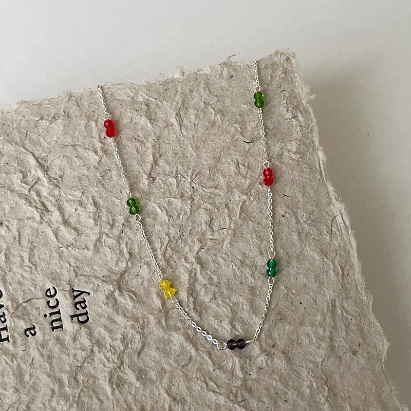 

Dongdaemun Transparent Large Love Necklace Female Niche Unique High-End Personality Temperament Neck Chain Collarbone Chain