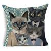 Cute Cartoon Animal Pet Cat Decorative Pillowcase Gift  Sofa Car Office Seat Cushion Cover Bedroom Room Home Decor