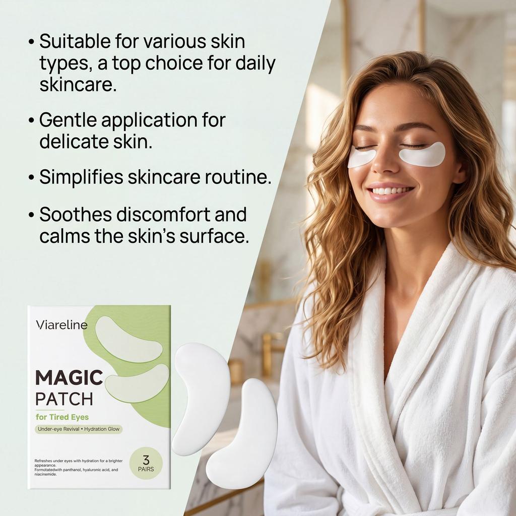 VIARELINE Hydrating Eye Mask Gentle Moisturizing Bright Smooth Delicate Eye Skin Care
