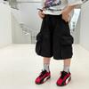 Kids Korean Style Cargo Shorts Quick Dry Loose Fit Durable