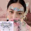 Waterproof 3D Rhinestones Sticker Fake Tattoo Glue Free Crystal Facials Sticker Beauty Colorful Temporary Tattoo Sticker Women