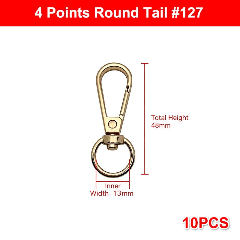 10Pcs Zinc Alloy Swivel Snap Hooks With Heavy Duty Rust Proof Structure For Diy Bag Making Keychain Lanyard Crafting Projects