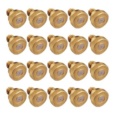 20 Unit Weatherproof Brass Fog Nozzles Low Pressure Watering System Accessories for Greenhouses Dust Prevention Gardens