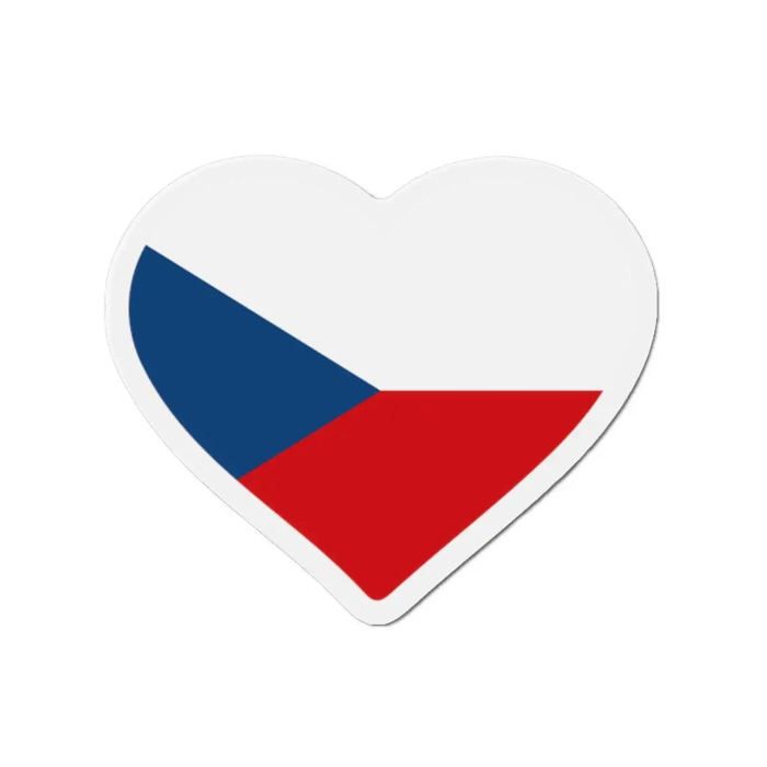 Aimant Coeur Drapeau Tchéquie - Multicolore - 7 cm - 50 pièces - Résine synthétique - Mixte