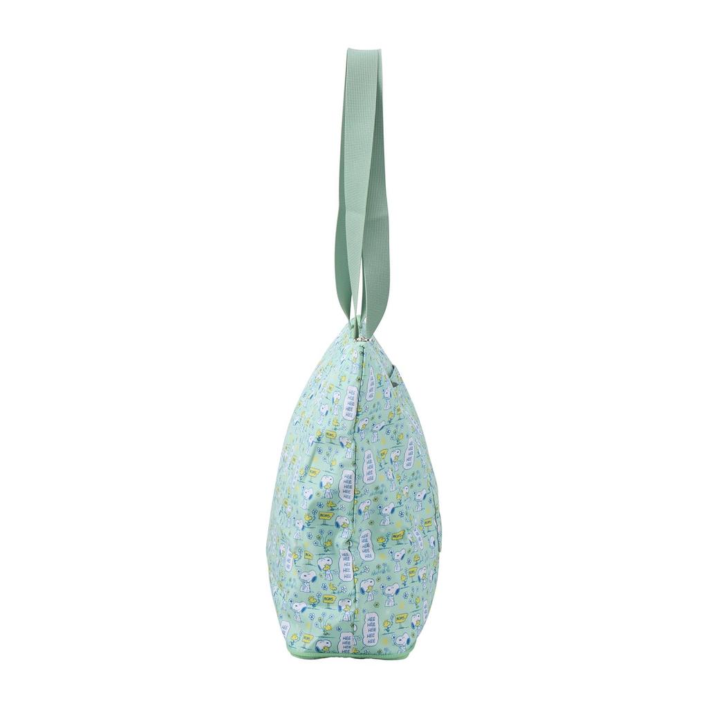 Sifre Peanuts Snoopy Foldable Tote Bag for Mint Flower Women, PN171,