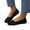 Foreign trade knitted shallow mouth single shoes women's spring and summer 2025 new flat bottom round head one pedal casual Doudou shoes women