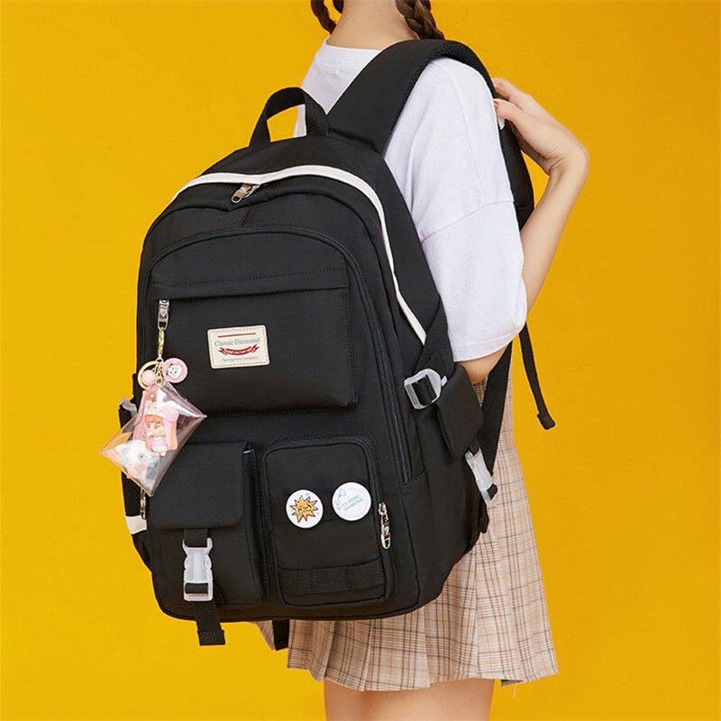 Rucsac pentru fete Rucsac estetic pentru fete adolescente Geantă de școală drăguță Geanta de carte Rucsac de școală anime pentru fete