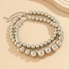 Eye Catching Large Bead Necklace Zinc Alloy Materials Clavicle Chain Accessories For Layering And Gifting