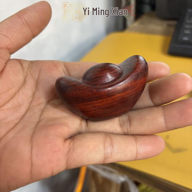 Rosewood Carved Pixiu Ornament: Gourd & Dragon Turtle Handicraft
