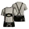 Herren Vintage Print Kurzarm T-Shirt Lockere Passform Lässiges Sommer Oberteil Neuheit Grafik T-Shirt