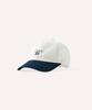 Bibeleude Embroidered Cotton Two-Tone Ball Cap 002 White & Navy