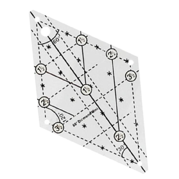

Quilting Templates Ruler Sewing Ruler 60 Degree Sewing Tool Easy to Use Fabric Cutting Ruler S