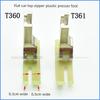 Upper Zipper Presser Foot T360 Narrow Presser Foot 0.3 Small Pressure Angle Left Narrow Right Width Import Oxford Abrasion Resistant Plastic Bottom