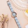 Einfaches Damenarmband Zierliche Uhr Elegante Analoge Quarz Uhr Luxus Damen Verstellbares Lederarmband Armbanduhr Gut ablesbar für den täglichen Weg zur Arbeit Prüfung