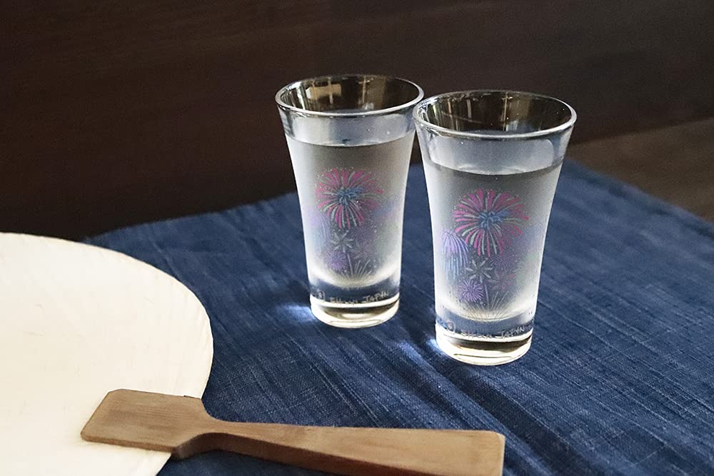in Marumo Takagi Ceramic Cooling Fireworks Glass Opening Pair Set Cooling Fireworks Boxed Midyear Gift Gift Anniversary Changes with Temperature