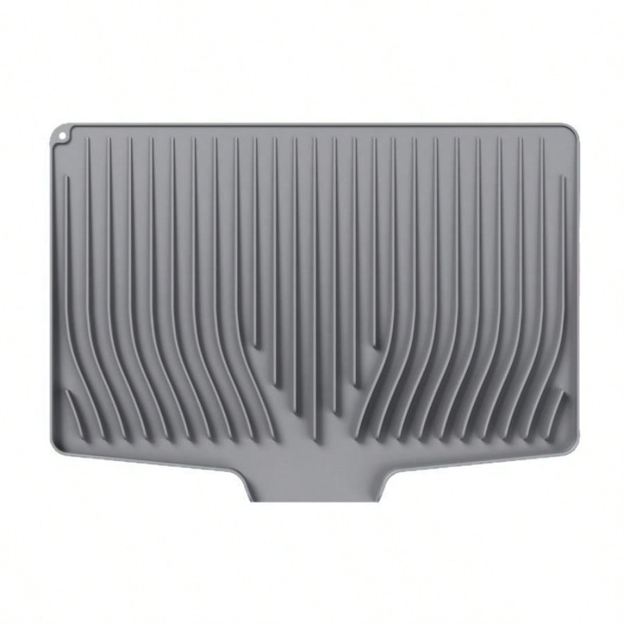Kitchen Counter Silicone Drying Mat Silicone Dishes Drain Mat Tableware Insulation Slope Drain Mat
