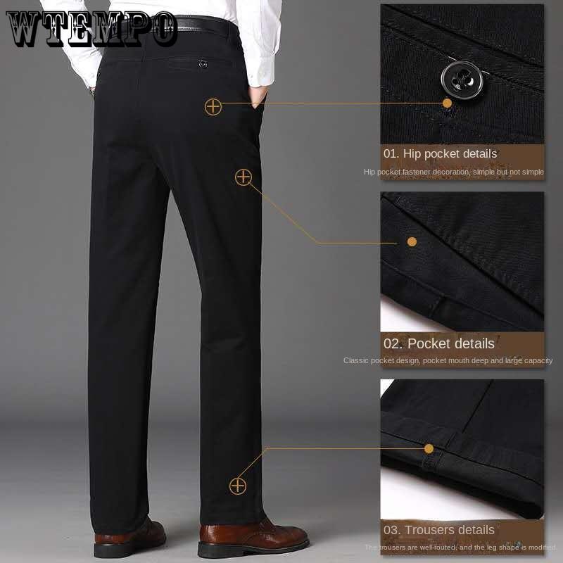 Pánské džíny léto nové volné rovné pánské ležérní kalhoty středního věku s vysokým pasem kalhoty pro střední a starší tatínky